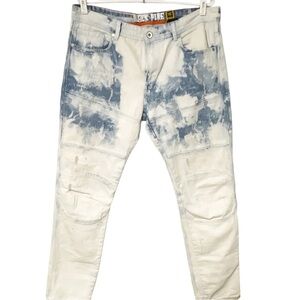 Black Pike Size‎ 36x34 Men’s Light Wash Splash Detail Jeans